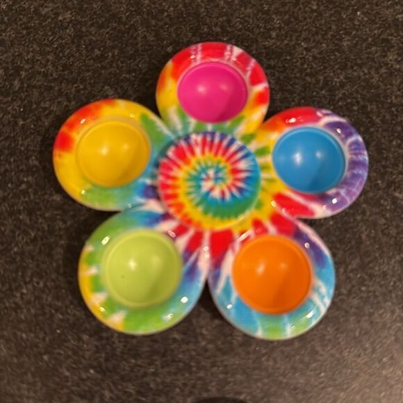 4 Tie-Dye Fidget Spinner Set- Sensory Stress Relief Toys for Kids & Adults - Picture 4 of 8